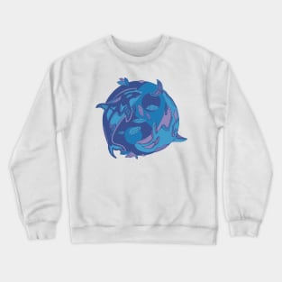 Mountain Blue Balanced Orca Whales Crewneck Sweatshirt